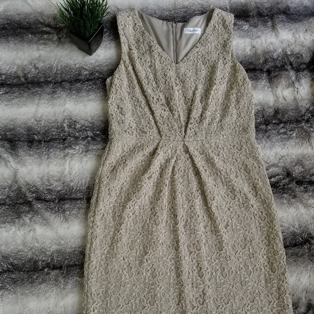 Calvin Klein Lace Sheath Dress Size 6